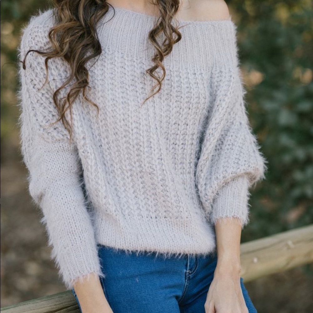 Dreamers women’s off the shoulder Pullover sweater